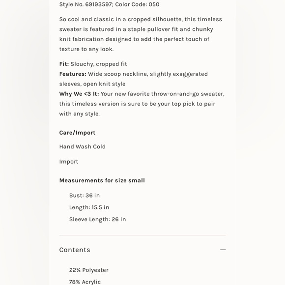 Free People cropped sweater (S) - Picture 10 of 11